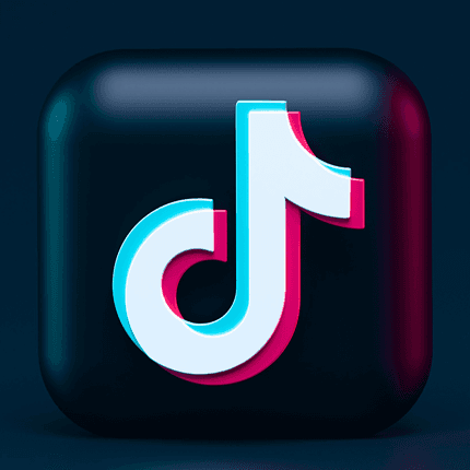 3D version of TikTok logo