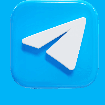 3D version of Telegram logo