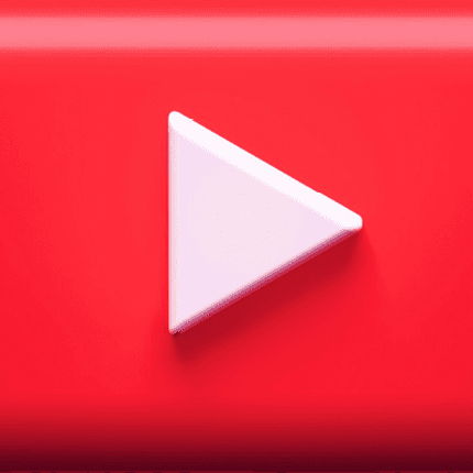 3D version of Youtube logo