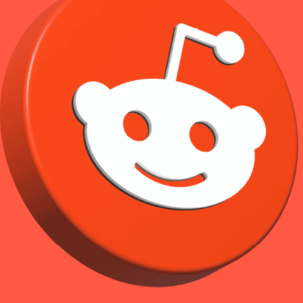 3D version of Reddit logo